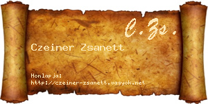 Czeiner Zsanett névjegykártya